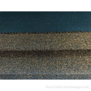 2020 Polyester Nylon Plain Lurex Rib Stoff